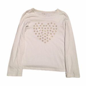 Gap kids white top with heart